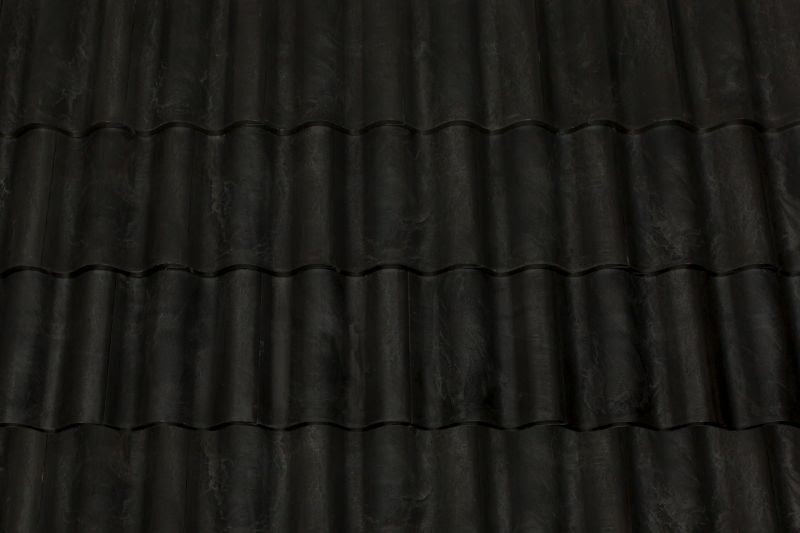 black roof tiles