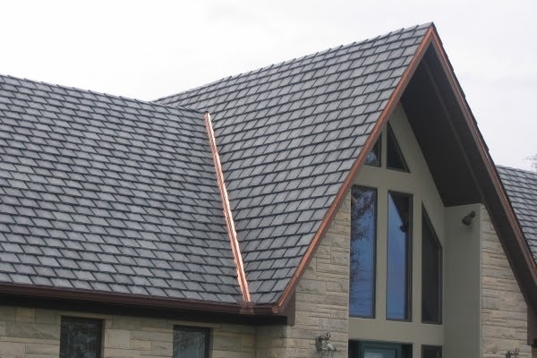 black roof tiles