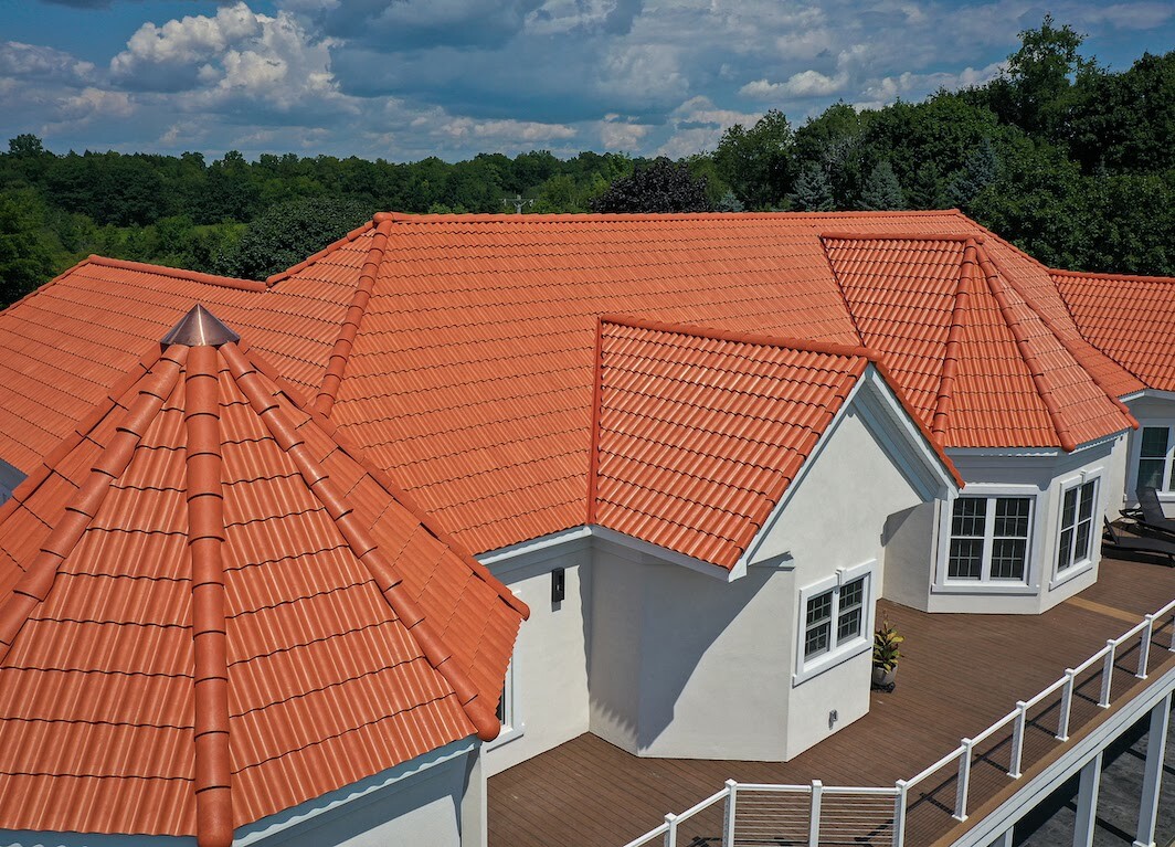 orange roof house